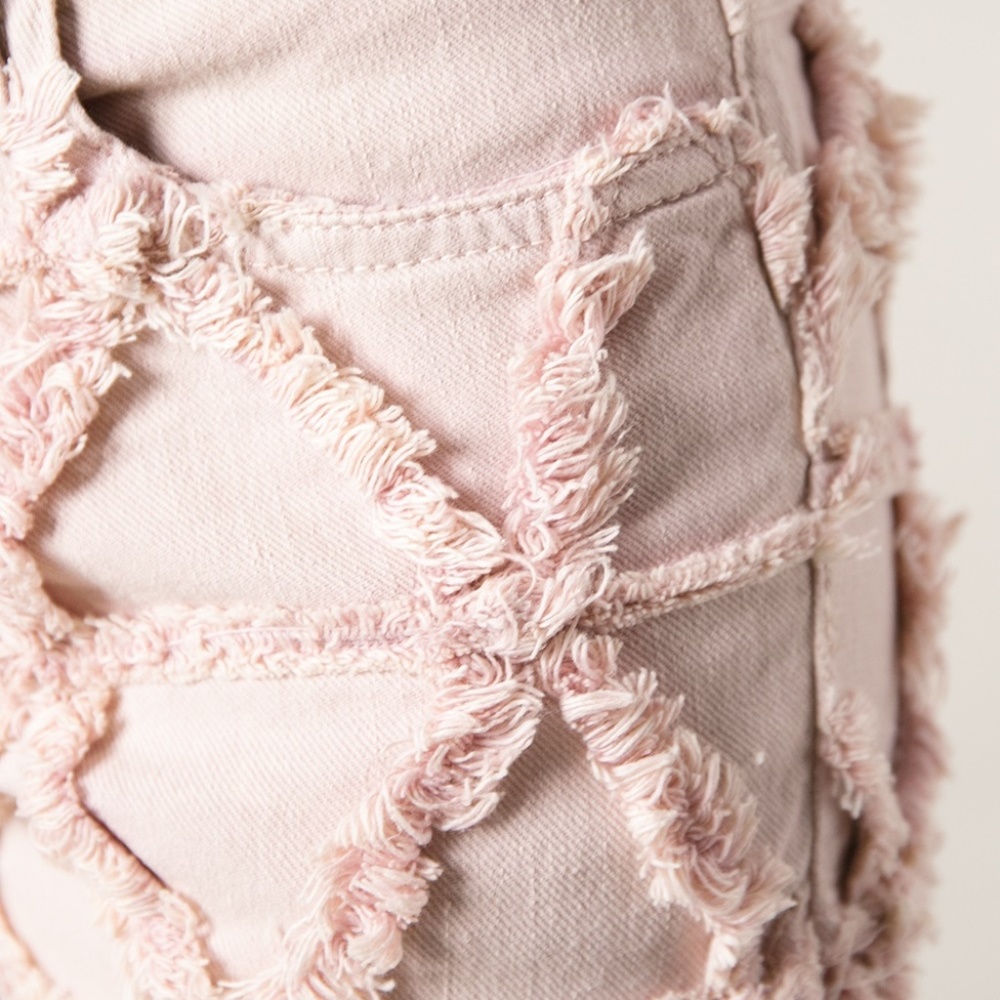 Isabel Marant Light Pink Gabin Pant - Frayed Jeans